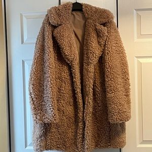 Faux Fur Sherpa Womens Jacket - XL